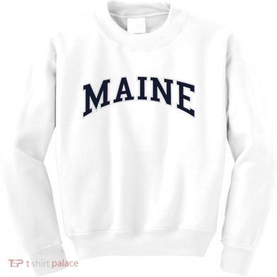 Maine Usa Varsity Style Kids Sweatshirt