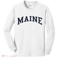 Maine Usa Varsity Style Kids Long Sleeve Shirt thumb 0