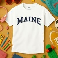 Maine Usa Varsity Style Kids T-Shirt thumb 3