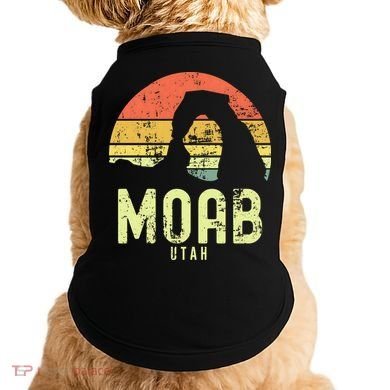 Moab Utah Vintage Sunset Arches Adventure Outdoors Meaningful Doggie Tank