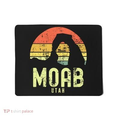 Moab Utah Vintage Sunset Arches Adventure Outdoors Meaningful Mousepad