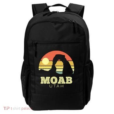 Moab Utah Vintage Sunset Arches Adventure Outdoors Meaningful Gift Backpack