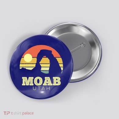 Moab Utah Vintage Sunset Arches Adventure Outdoors Meaningful Gift Button