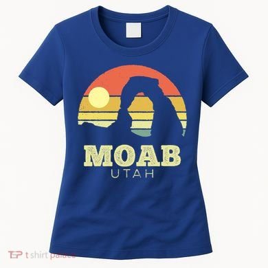 Moab Utah Vintage Sunset Arches Adventure Outdoors Meaningful Gift Women's T-Shirt