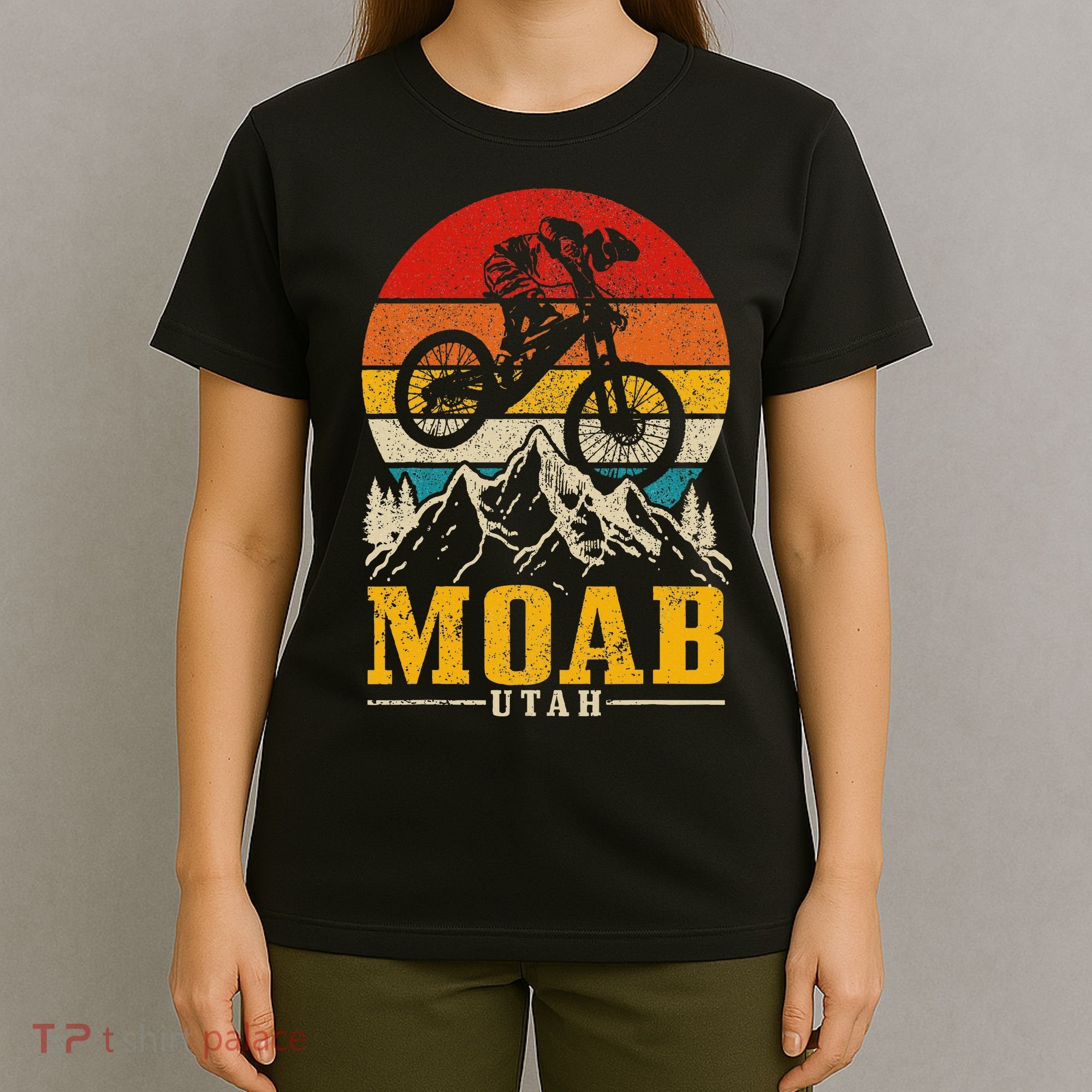 Moab Utah Vintage Mountain Bike Mtb Downhill Usa T-Shirt