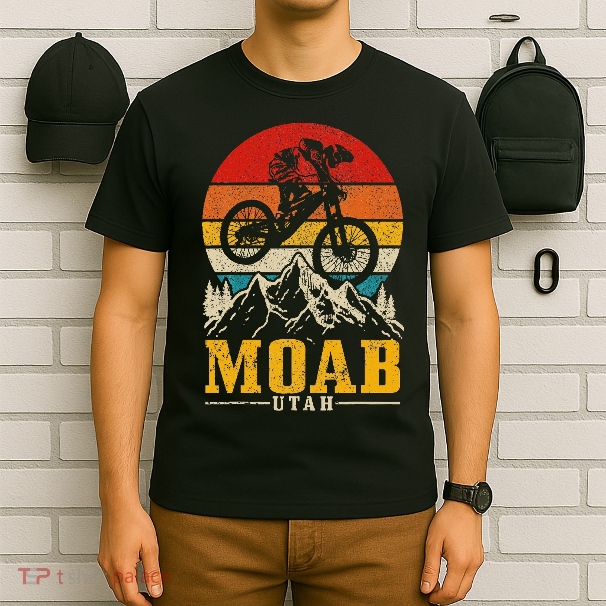 Moab Utah Vintage Mountain Bike Mtb Downhill Usa T-Shirt