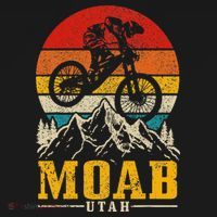 Moab Utah Vintage Mountain Bike Mtb Downhill Usa T-Shirt thumb 7