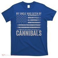 My Uncle Was Eaten By Cannibals Funny Usa Flag T-Shirt thumb 0
