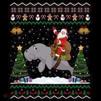 Manatee Ugly Xmas Gift Santa Riding Atee Christmas Cool Gift Coffee Mug thumb 5