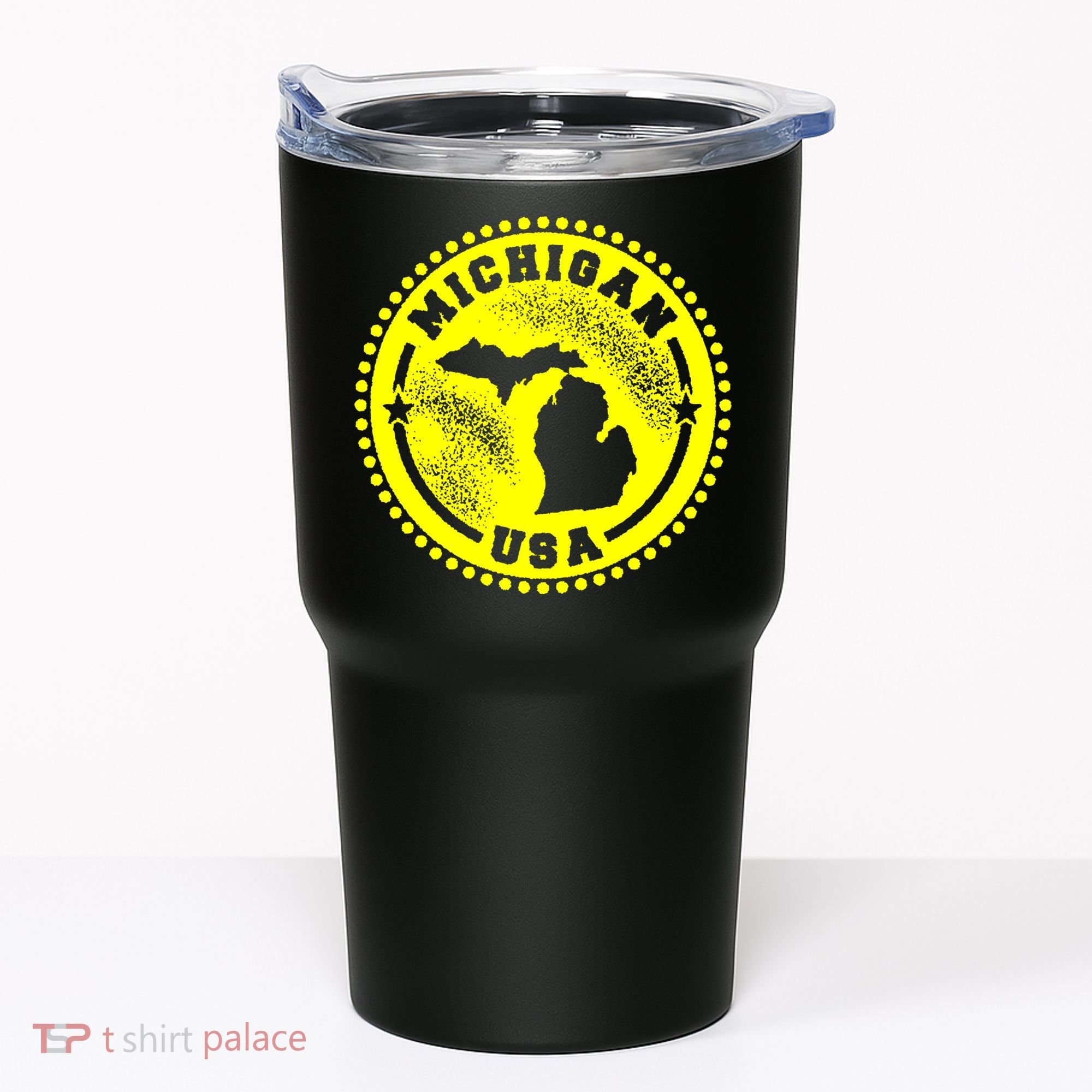 Michigan USA Yellow Logo Tumbler