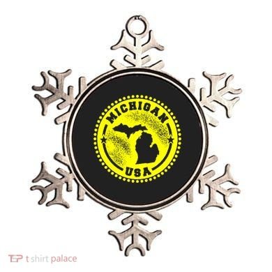 Michigan USA Yellow Logo Ornament