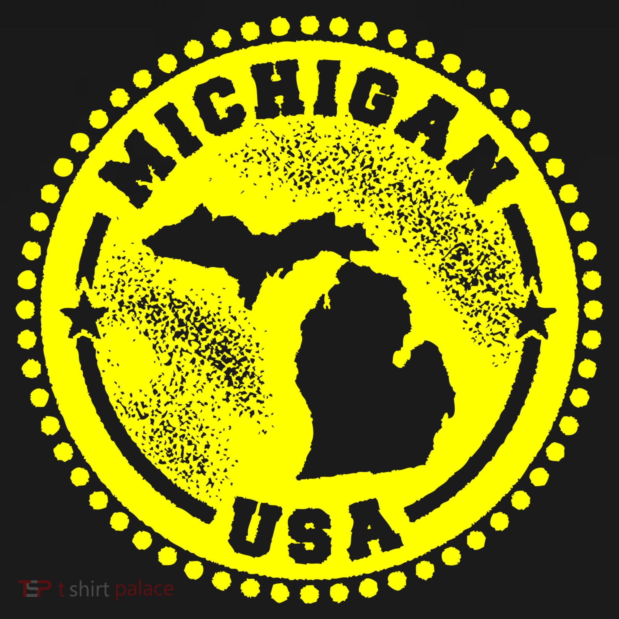 Michigan USA Yellow Logo Ornament