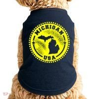 Michigan USA Yellow Logo Doggie Tank thumb 0
