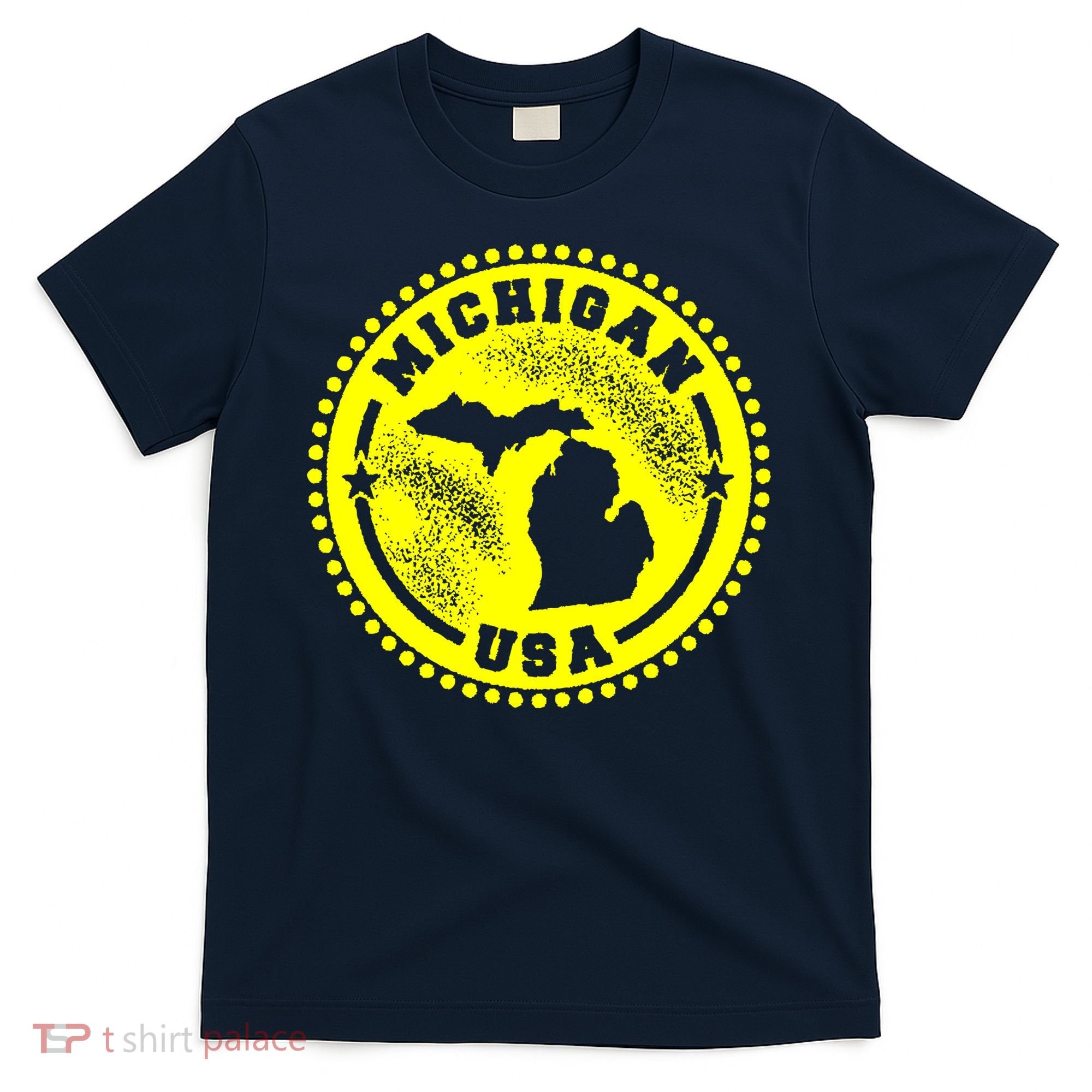 Michigan USA Yellow Logo T-Shirt