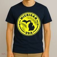Michigan USA Yellow Logo T-Shirt thumb 3