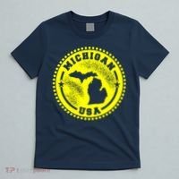 Michigan USA Yellow Logo T-Shirt thumb 5
