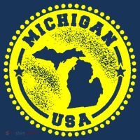 Michigan USA Yellow Logo T-Shirt thumb 7
