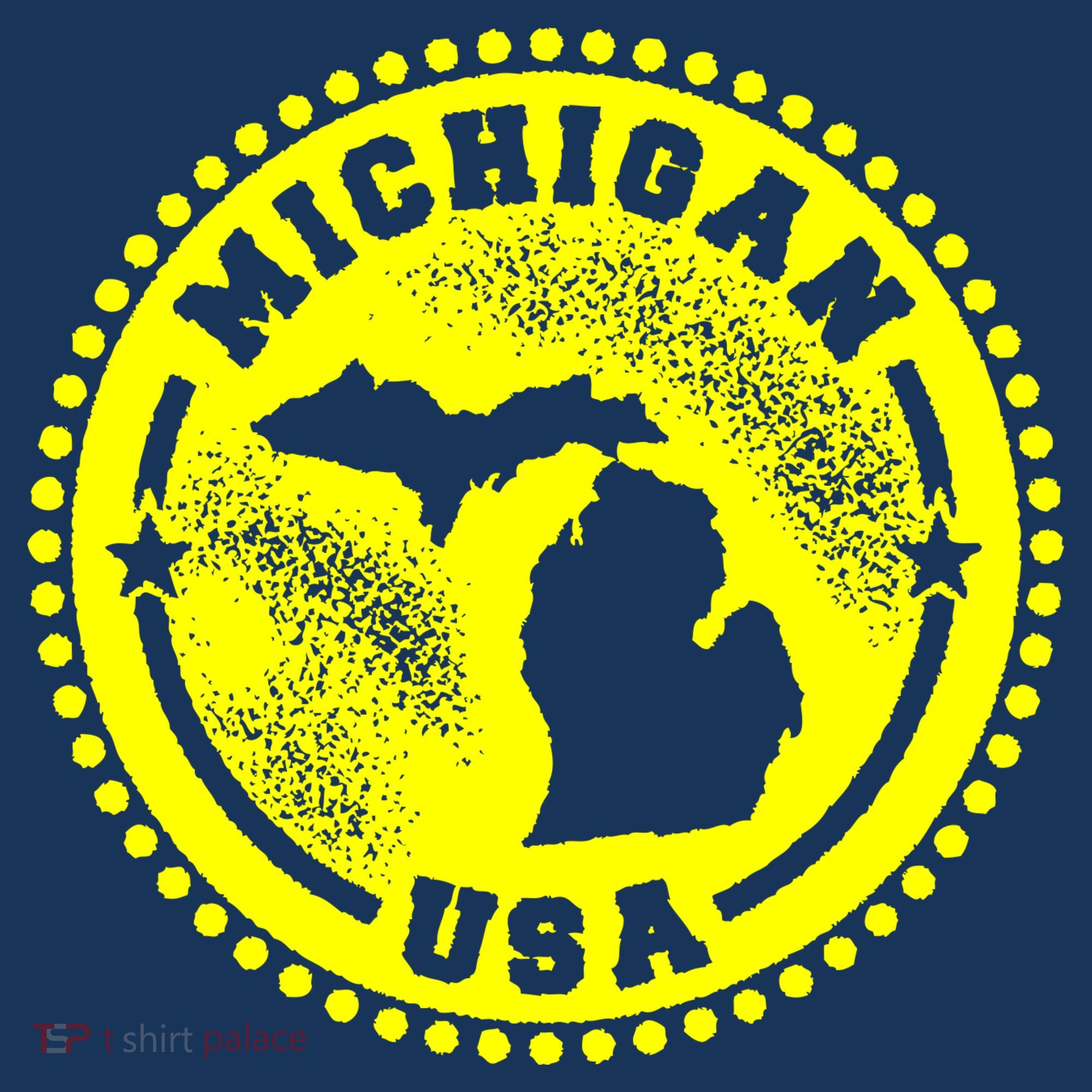Michigan USA Yellow Logo T-Shirt