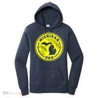 Michigan USA Yellow Logo Women's Hoodie thumb 0