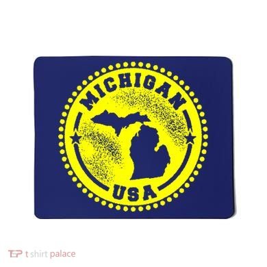Michigan USA Yellow Logo Mousepad