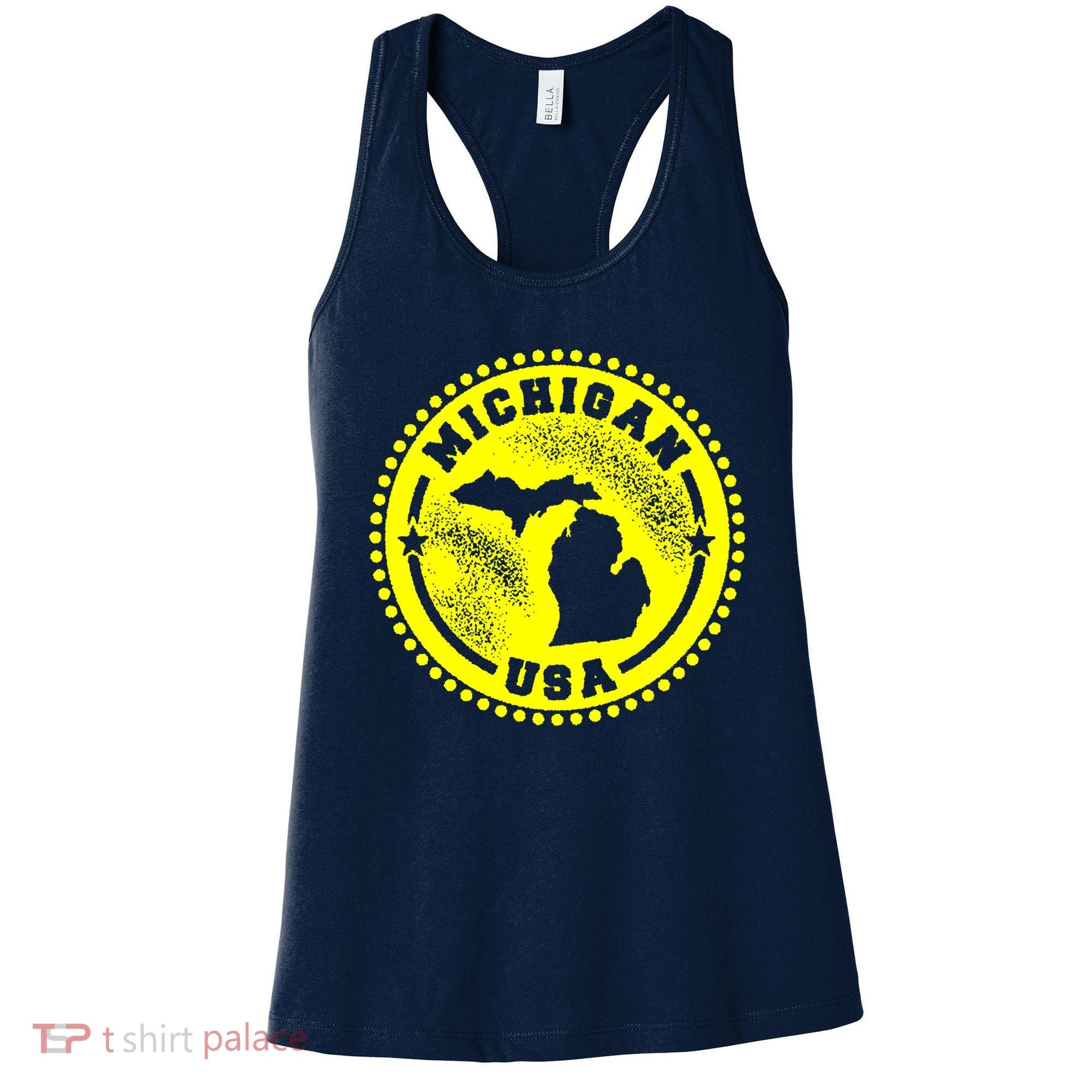 Michigan USA Yellow Logo Women's Tank Top