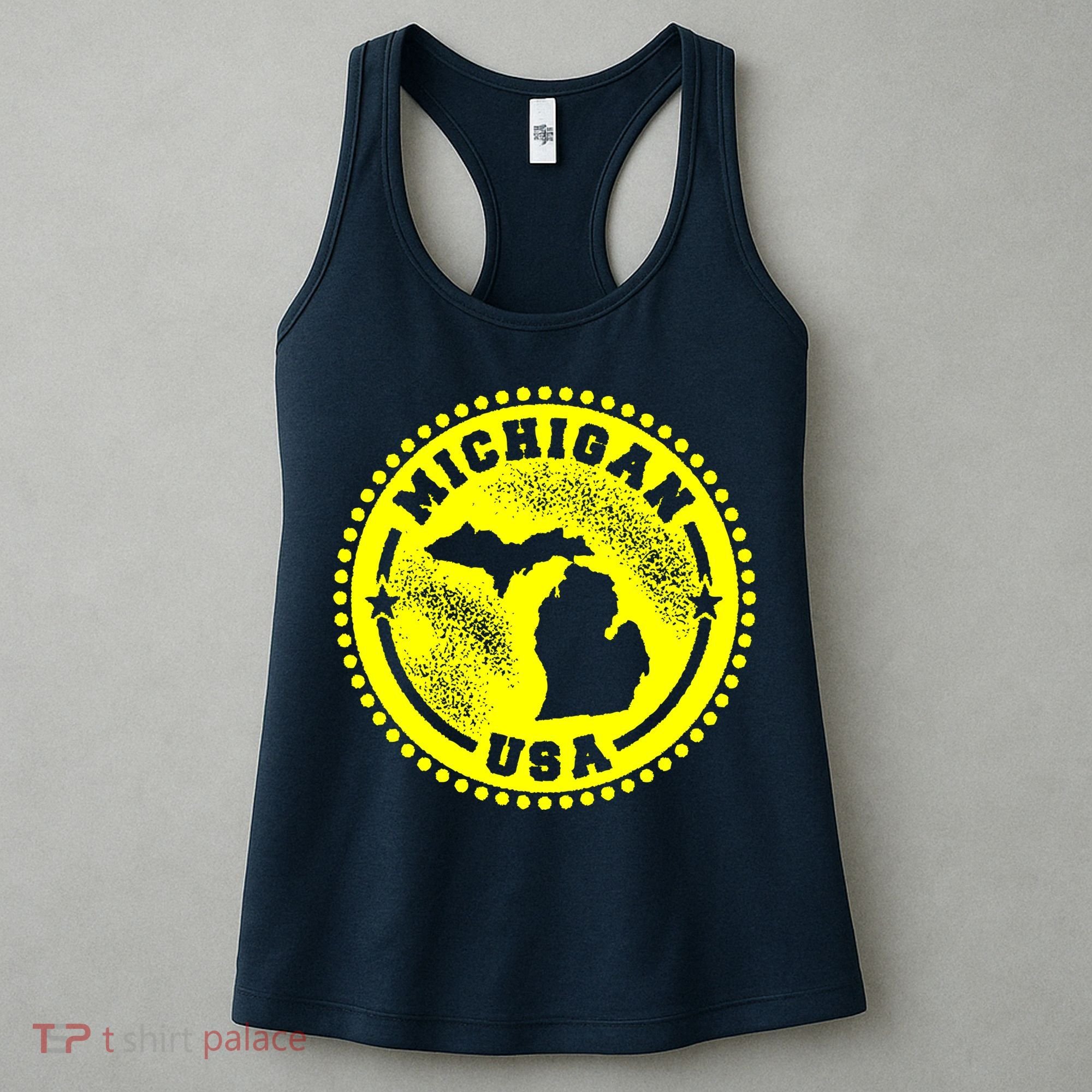 Michigan USA Yellow Logo Women's Tank Top