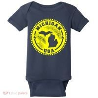 Michigan USA Yellow Logo Baby Bodysuit thumb 0