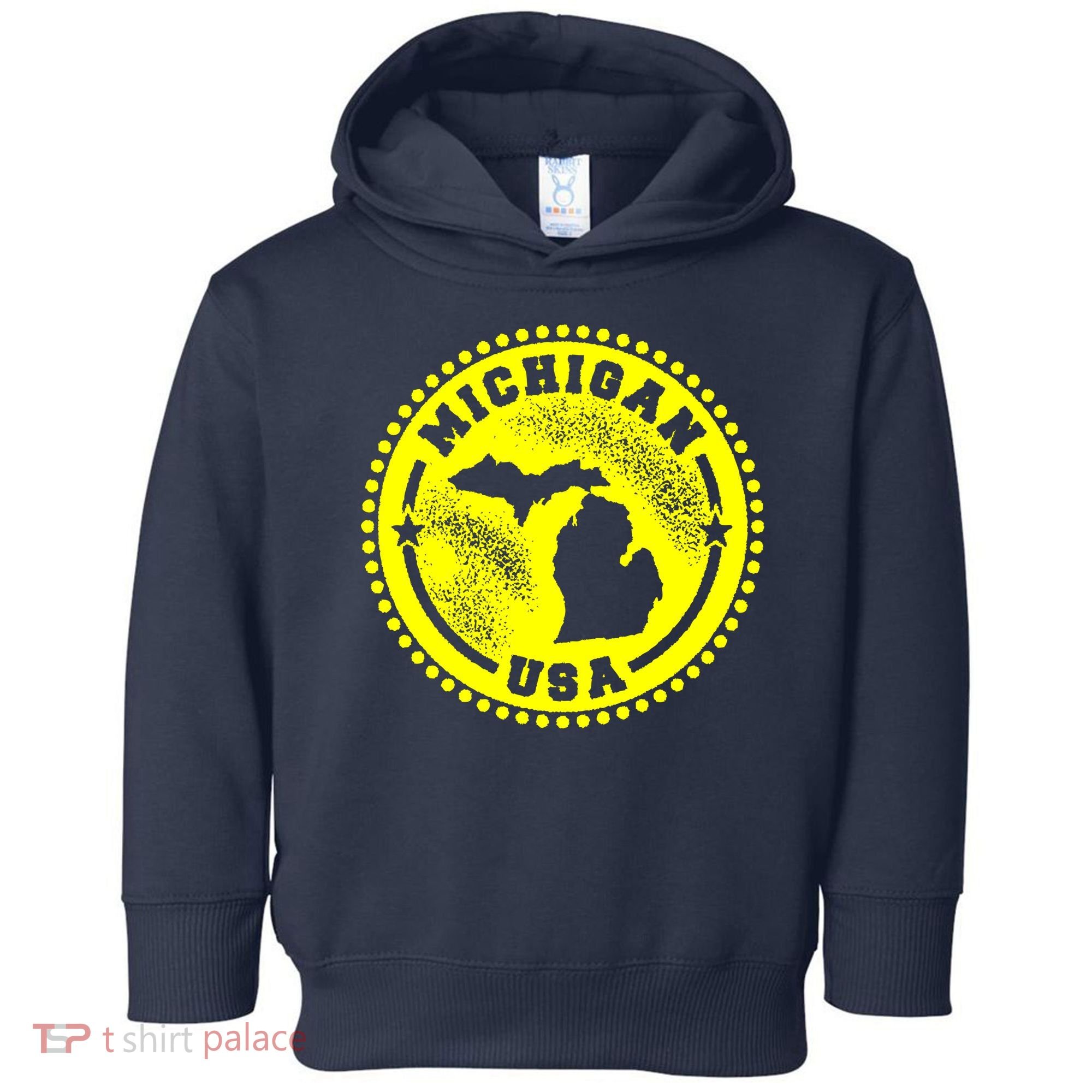 Michigan USA Yellow Logo Toddler Hoodie