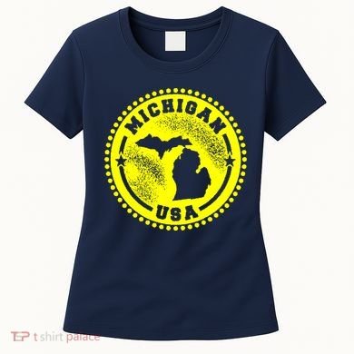 Michigan USA Yellow Logo Women's T-Shirt