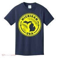 Michigan USA Yellow Logo Kids T-Shirt thumb 0