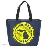 Michigan USA Yellow Logo Tote Bag thumb 0
