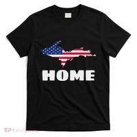 Michigan Up Yooper Upper Peninsula Home Usa Flag Patriotic T-Shirt thumb 0
