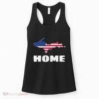 Michigan Up Yooper Upper Peninsula Home Usa Flag Patriotic Women's Tank Top thumb 0