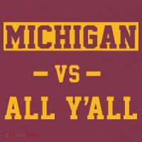 Michigan vs All Y'all  Everyone  16oz Travel Tumbler thumb 2