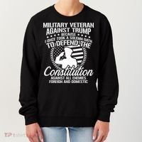 Military Veterans Against Trump 2020 Usa Election Women's Sweatshirt thumb 0