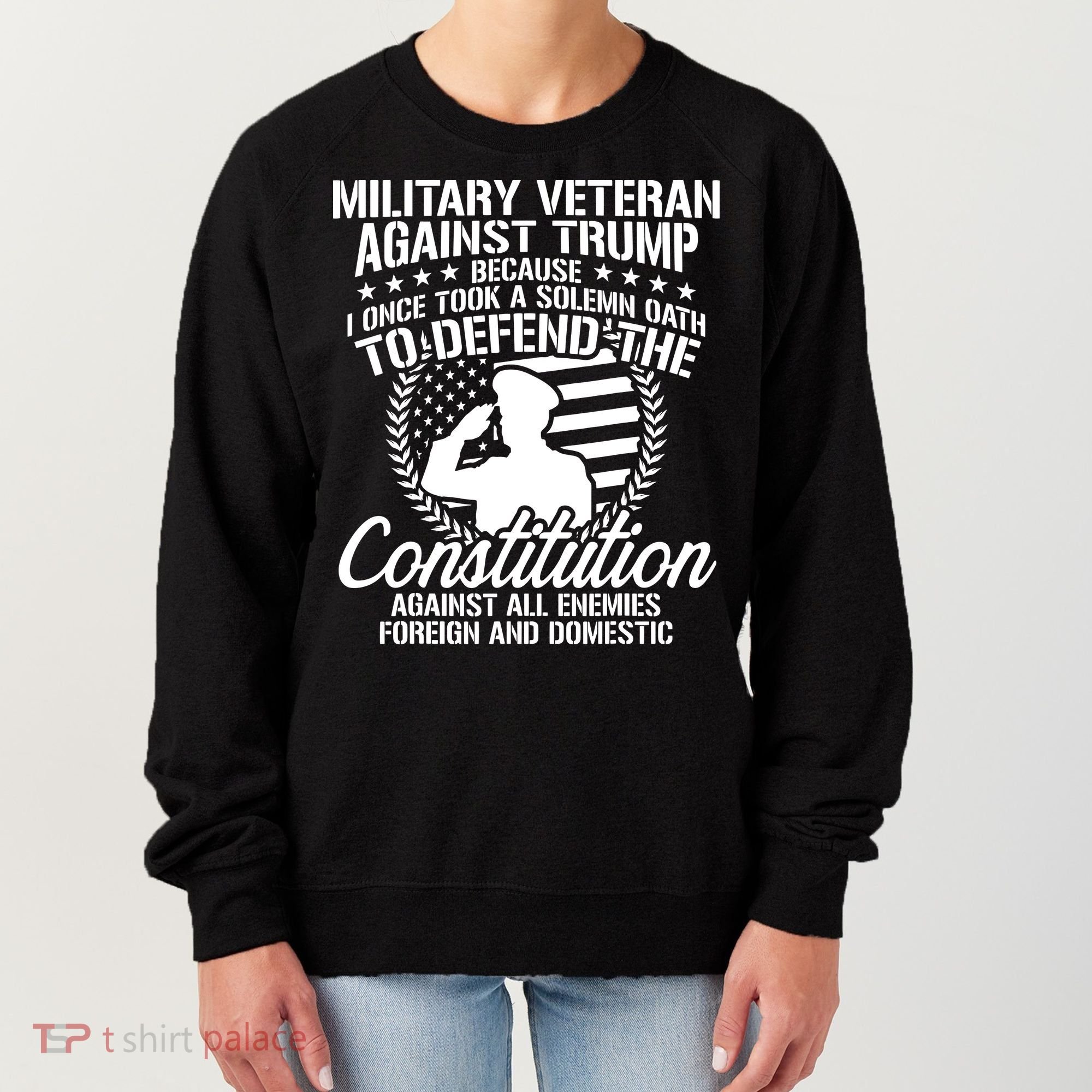 Military Veterans Against Trump 2020 Usa Election Women's Sweatshirt