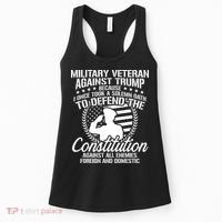 Military Veterans Against Trump 2020 Usa Election Women's Tank Top thumb 0