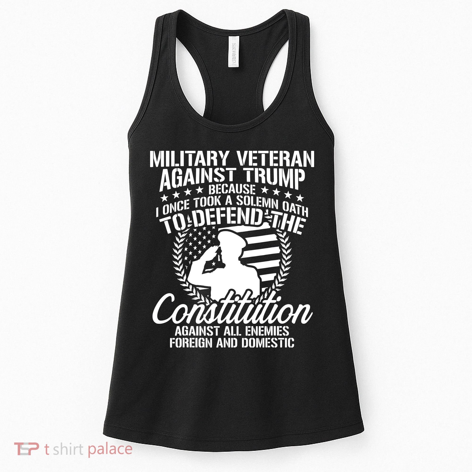 Military Veterans Against Trump 2020 Usa Election Women's Tank Top