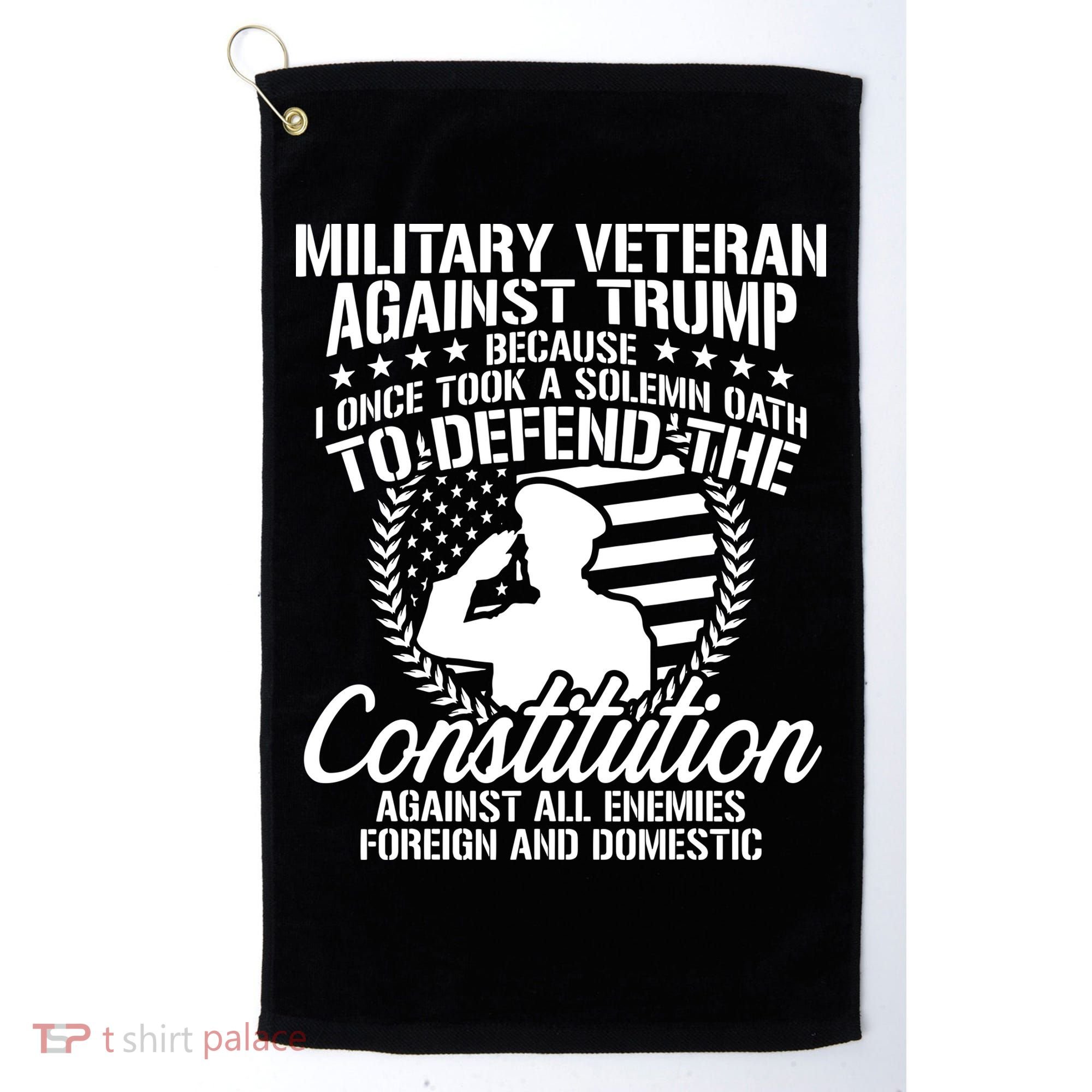 Military Veterans Against Trump 2020 Usa Election Golf Towel