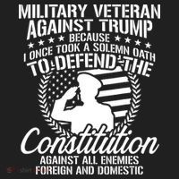 Military Veterans Against Trump 2020 Usa Election Golf Towel thumb 3