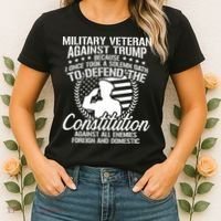 Military Veterans Against Trump 2020 Usa Election Women's T-Shirt thumb 2