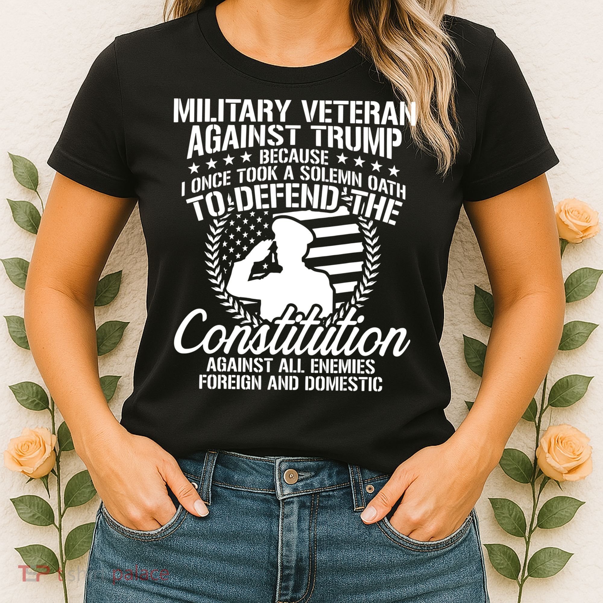 Military Veterans Against Trump 2020 Usa Election Women's T-Shirt