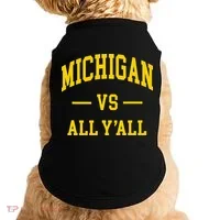 Michigan vs All Y'all  Throwback   Doggie Tank thumb 0