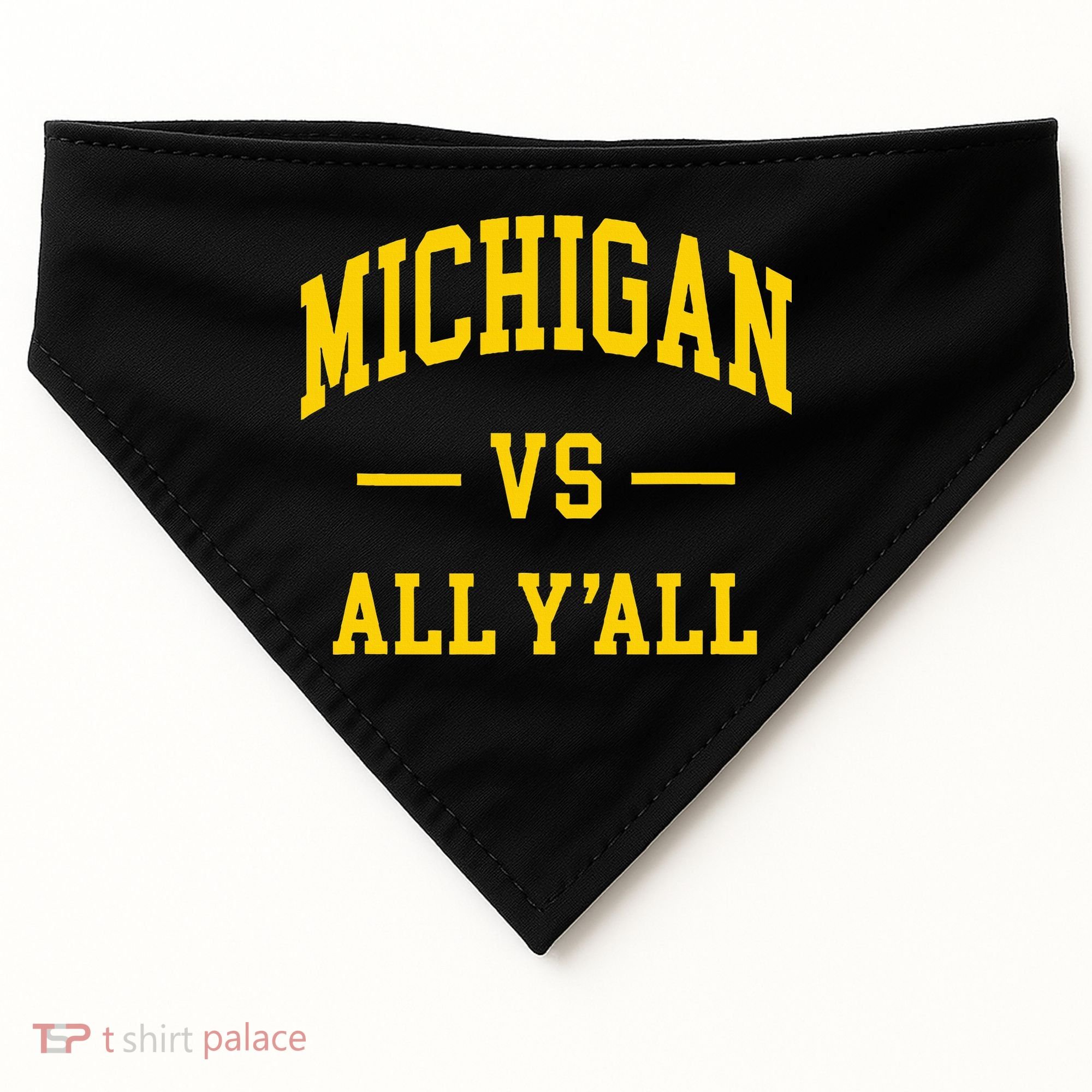 Michigan vs All Y'all  Throwback   USA-Made Doggie Bandana