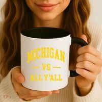 Michigan vs All Y'all  Throwback   Coffee Mug thumb 3