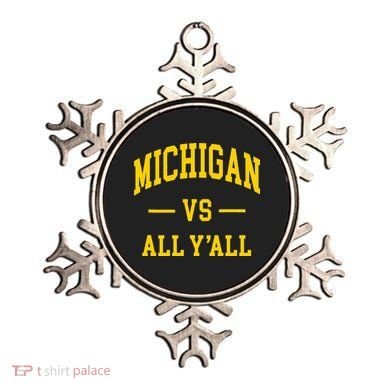 Michigan vs All Y'all  Throwback   Ornament