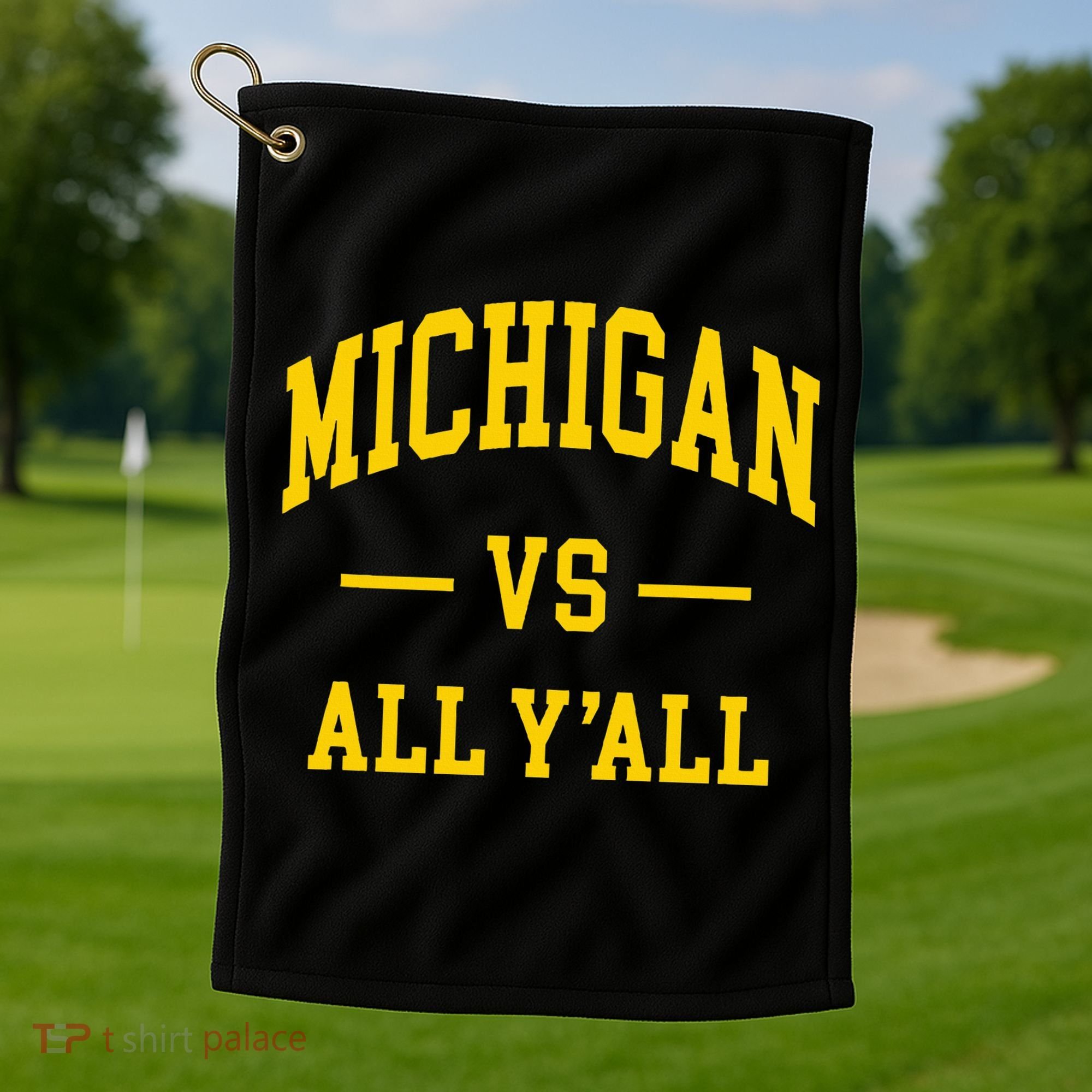 Michigan vs All Y'all  Throwback   Golf Towel