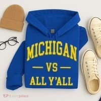 Michigan vs All Y'all  Throwback   Hoodie thumb 4