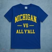 Michigan vs All Y'all  Throwback   T-Shirt thumb 5