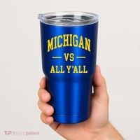 Michigan vs All Y'all  Throwback   Tumbler thumb 2